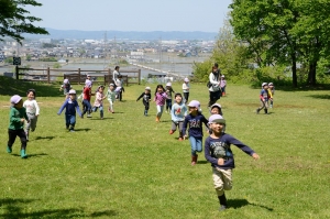 「帰るよ～、集合！」