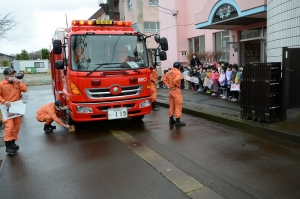 消防車到着