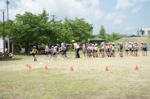 年長さんの全員リレー