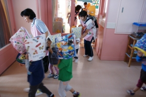 避難中