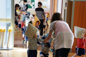 ぼたん組避難開始