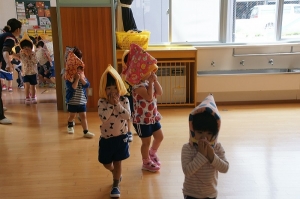 さくら組も避難してきました