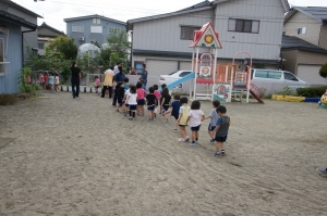 先生方を応援しました