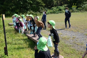 上の広場で「ヤッホー！」