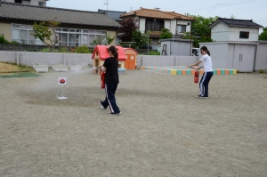 職員の消火訓練