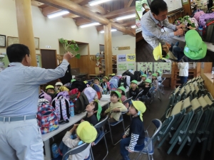 苗植えの説明