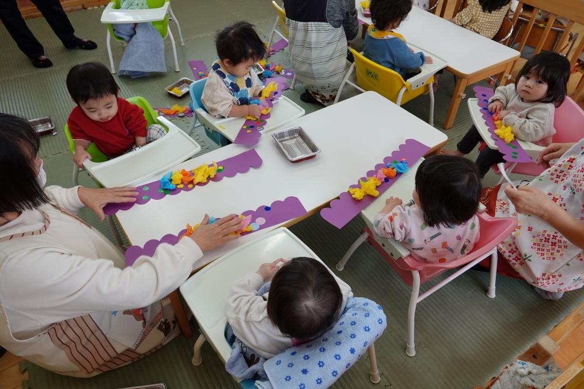 1月29日（月）つぼみぐみの「鬼のかんむり」製作