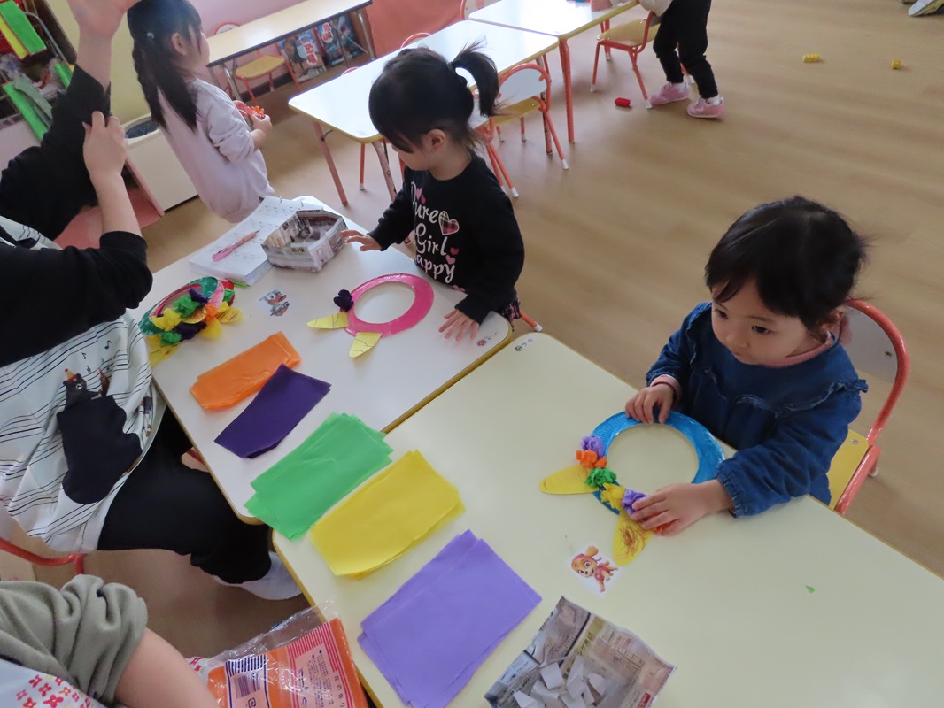 １月２７日（月） ぼたん組 鬼のお面製作