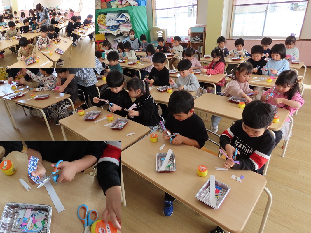 ２月２１日（金） きく組 ひな人形製作