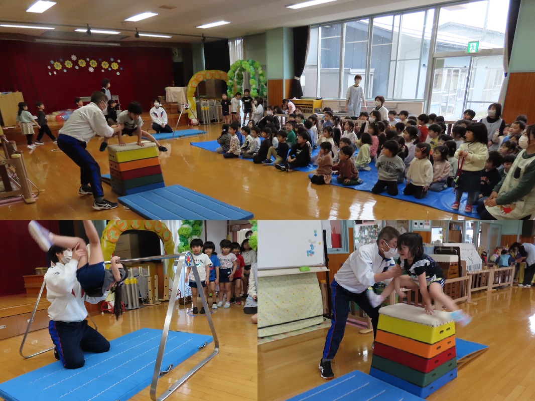 年長児 鉄棒・跳び箱披露