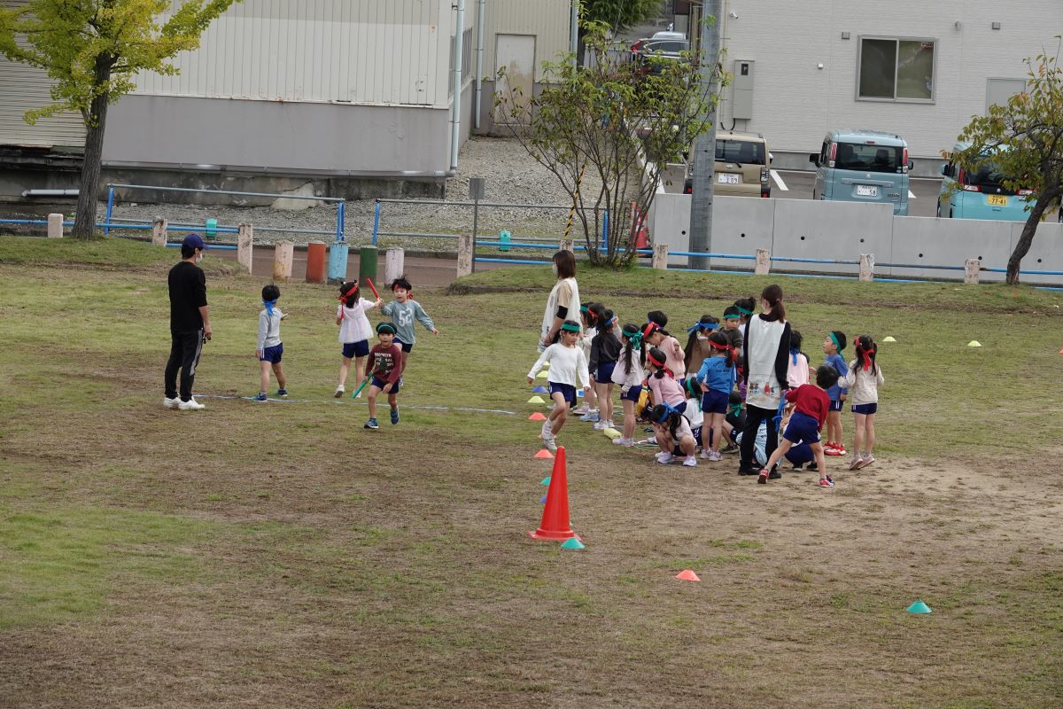 10月20日（金）年長のリレー練習