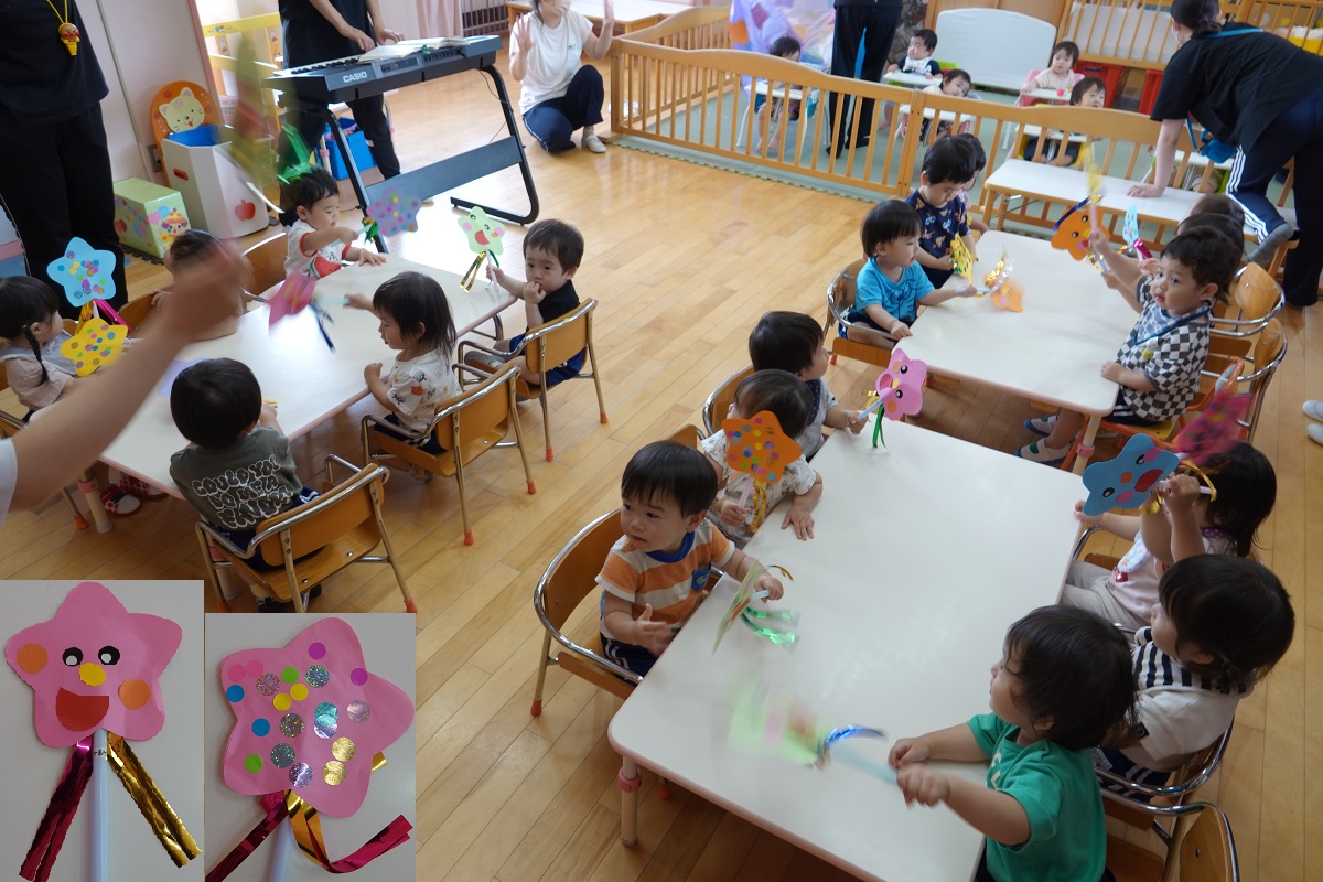 7月13日（木）ばらぐみの「きらきらぼし」