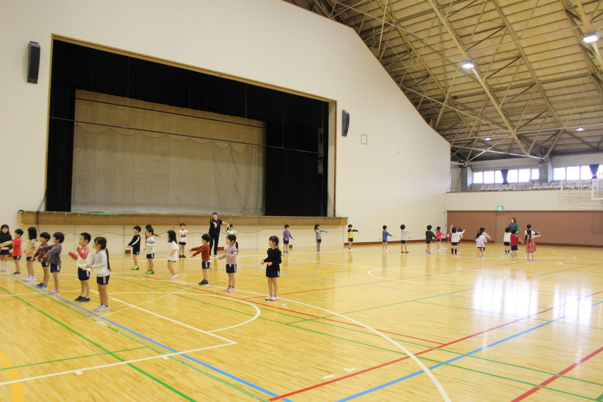 10月11日（水）年長の総体での運動会練習