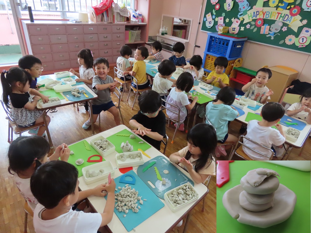 ７月１０日（水） つくし組　粘土あそび