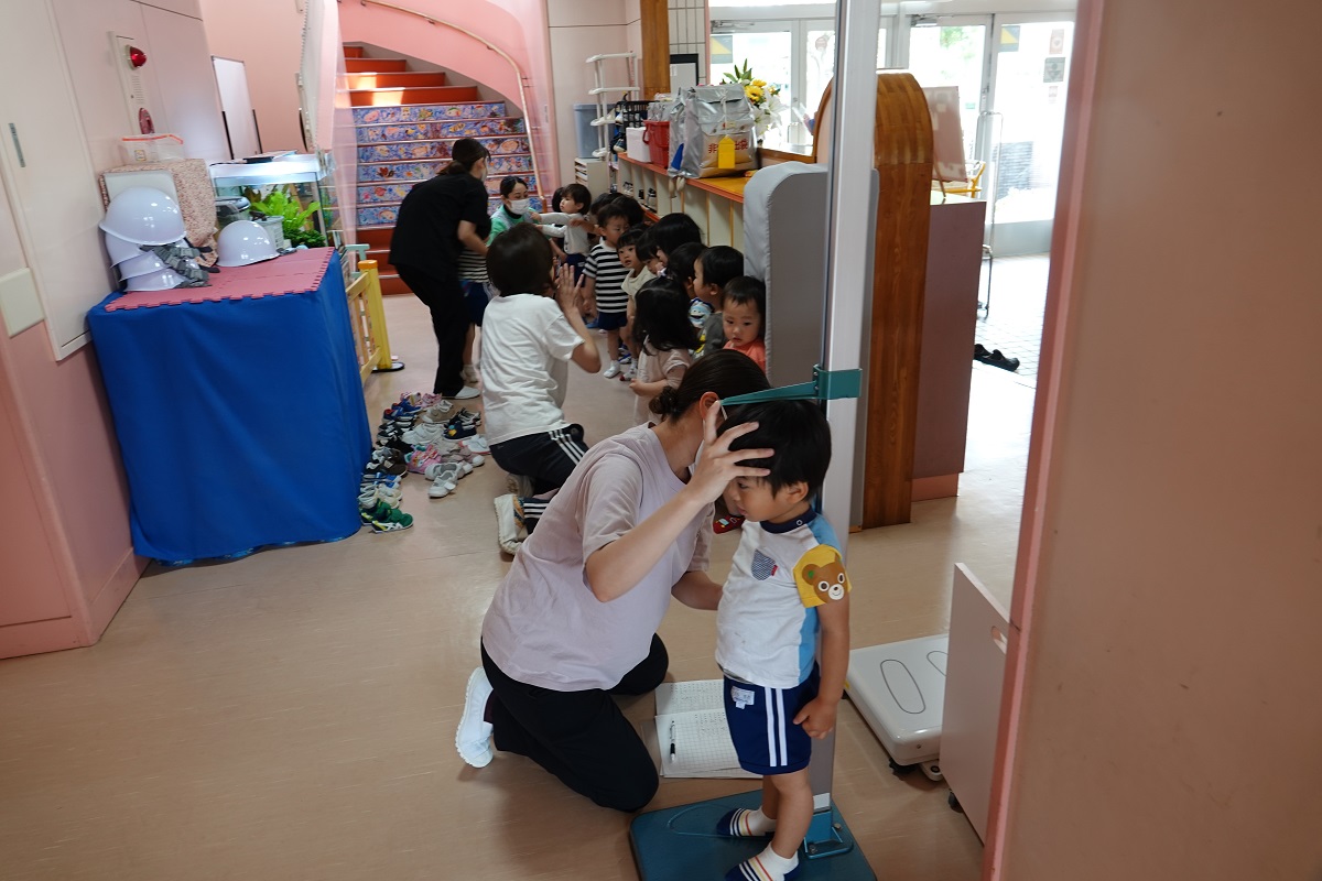 6月1日（木）ぼたんぐみの６月体位測定