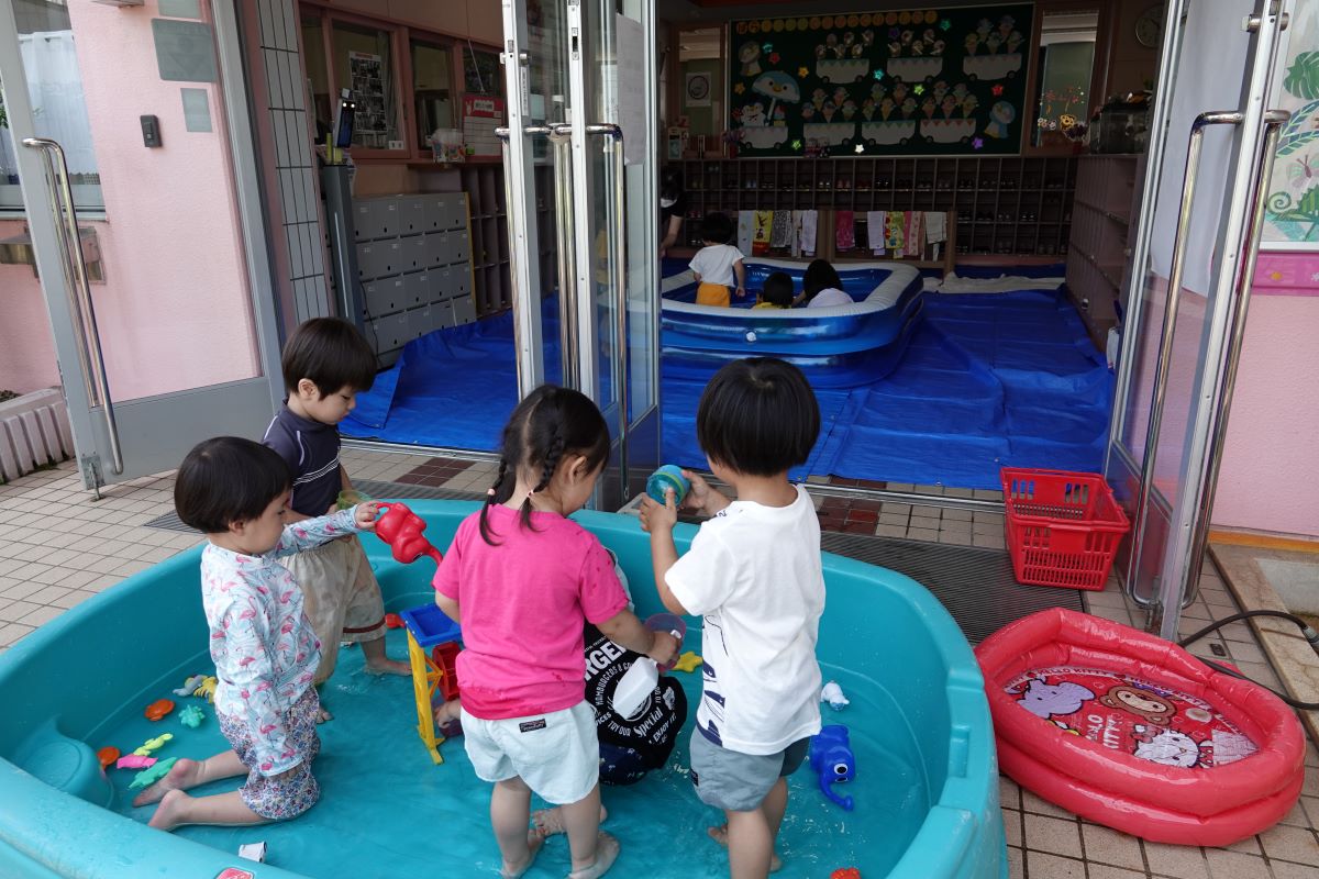 7月25日（火）ぼたんぐみの水遊び