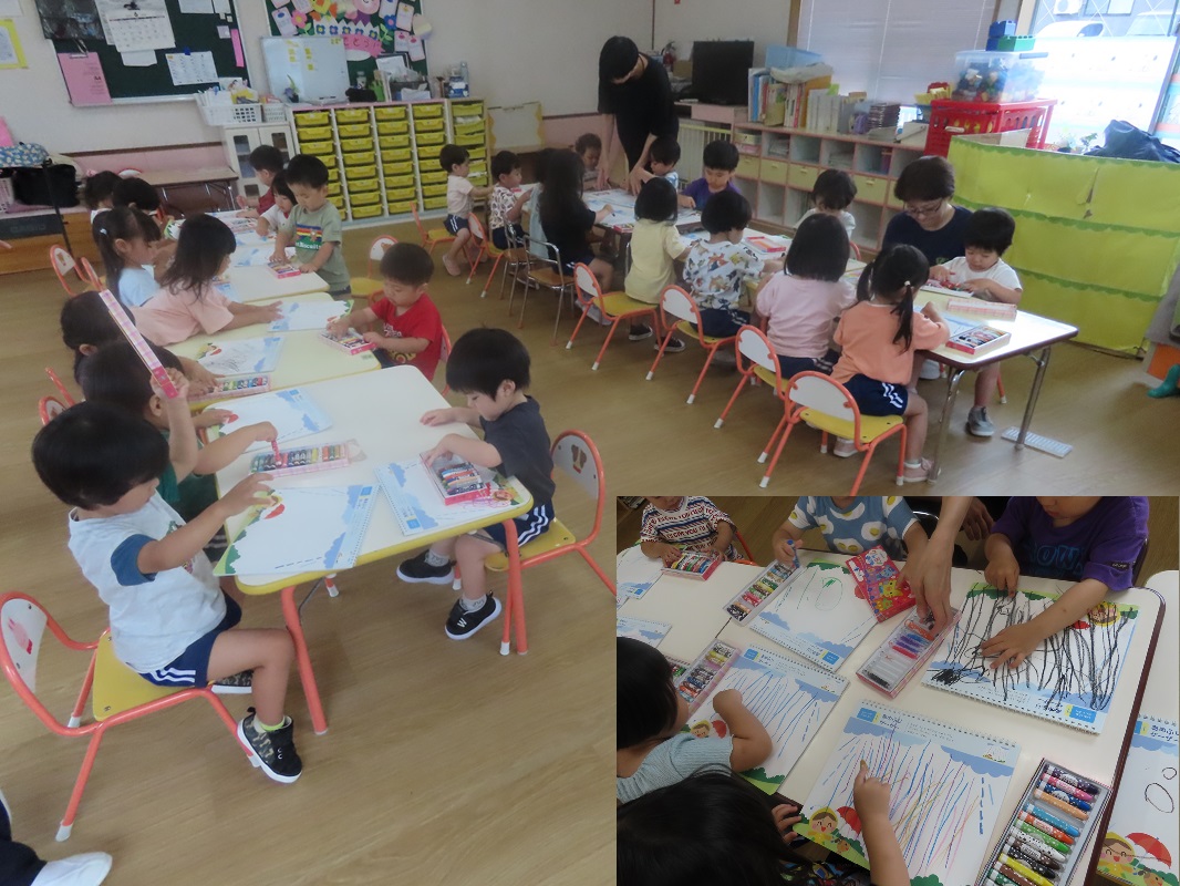 6月23日（月） ぼたん組 「はじめてのくれよん」