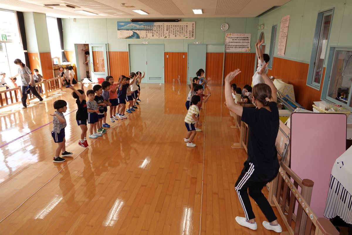 9月13日（水）さくらぐみのお遊戯会練習（男の子）