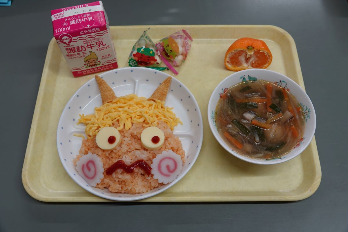 2月2日（金）「豆まき会」の今日の給食