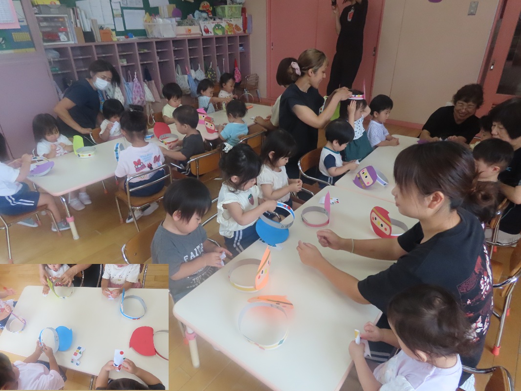 8月27日（水） ばら組 被りもの製作