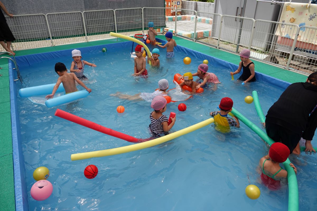 8月24日（木）さくら、たけぐみプール遊び終了