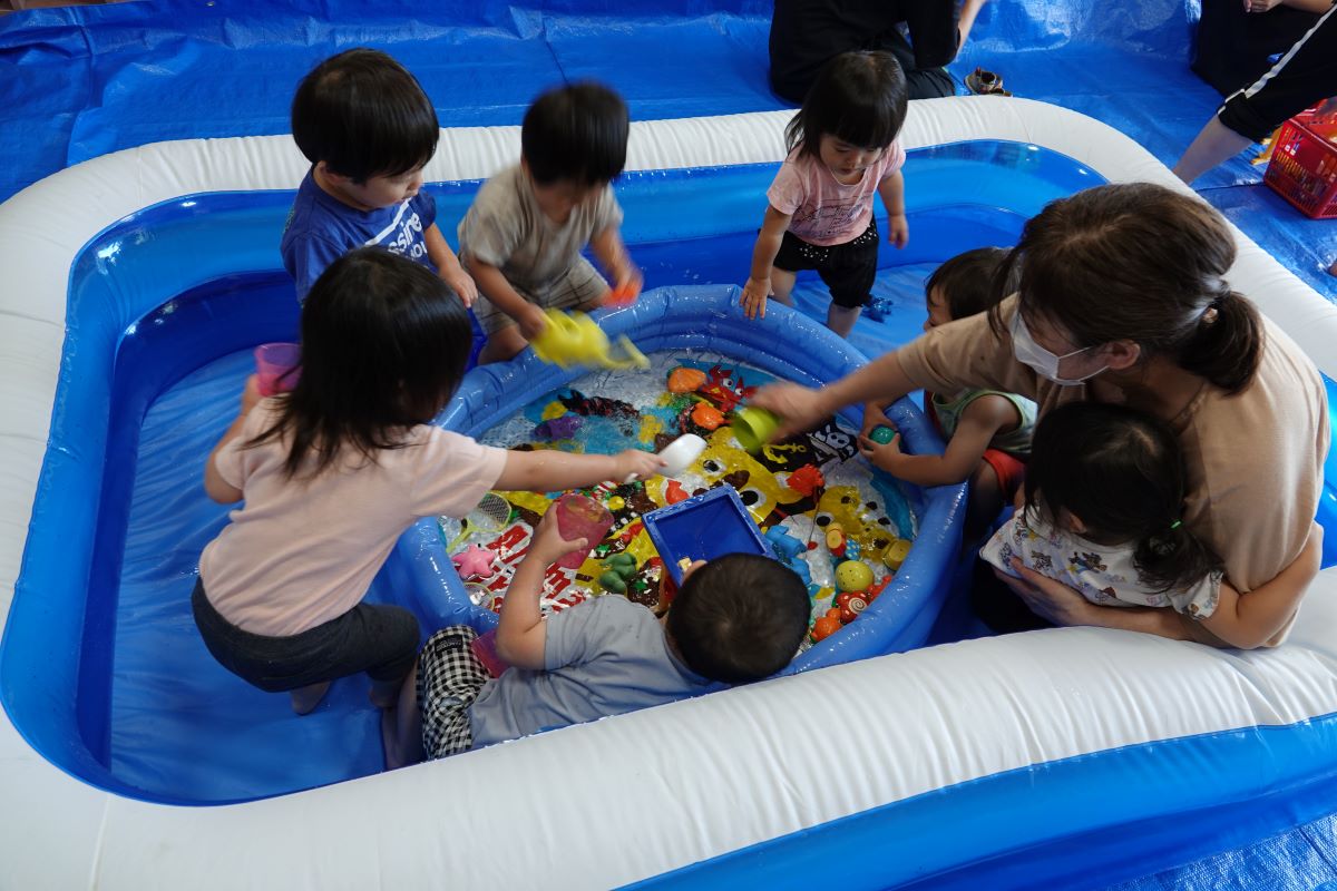 7月26日（水）ばらぐみの初めての水遊び