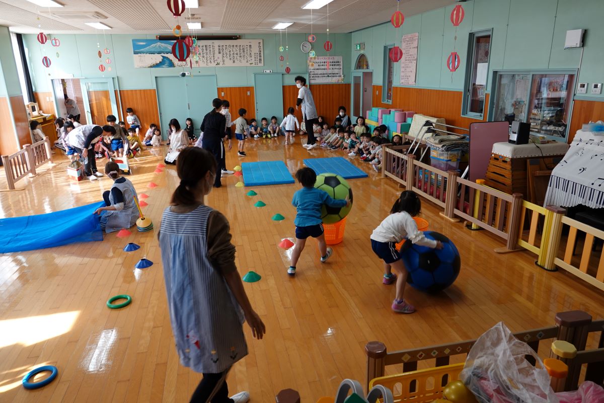 10月27日（金）年中、年少の運動会最後の練習