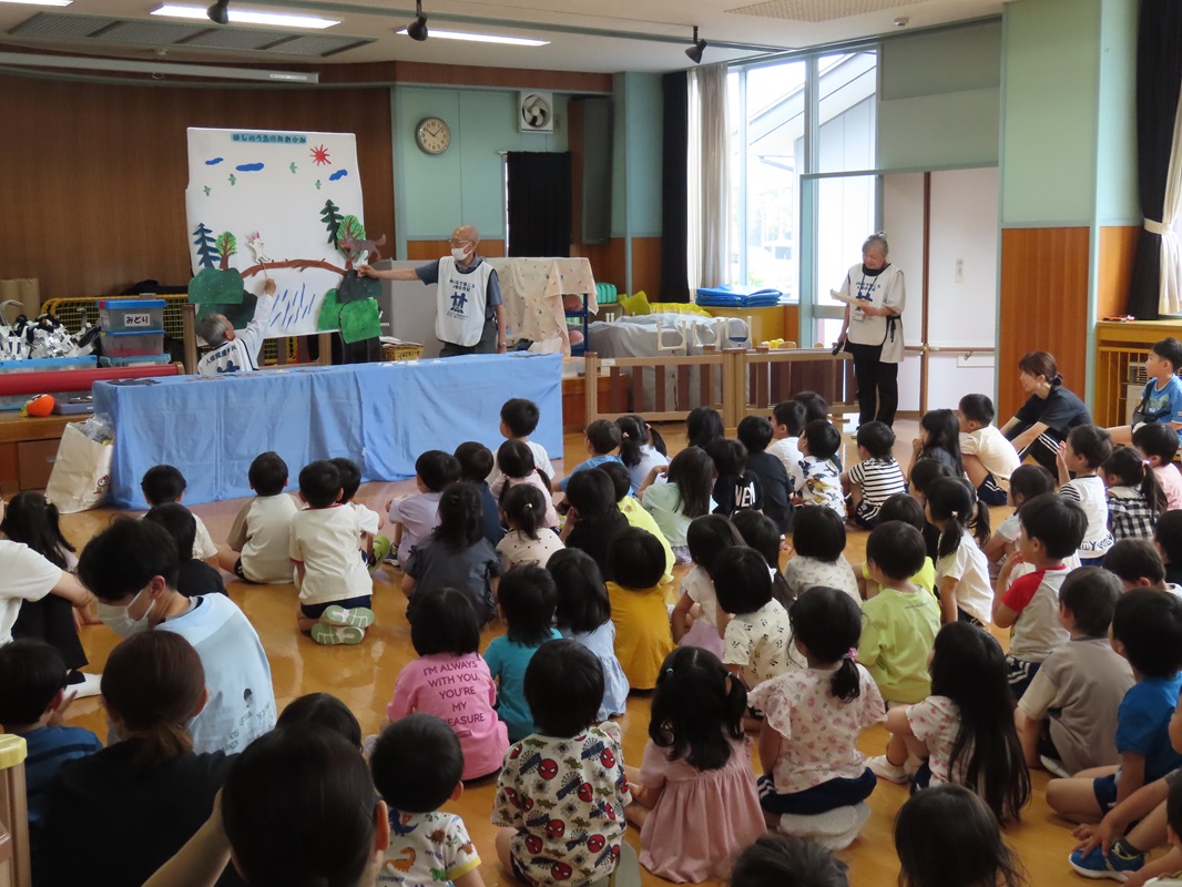 ペープサート「橋の上のおおかみ」